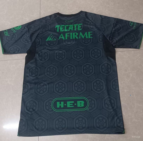 Fan Version 2025-2026 Tigres UANL Third Away Black Soccer Jersey Football Top