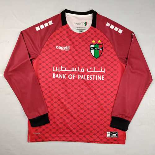 Long Sleeve Fans Version 2025-2026 Club Deportivo Palestino Red Soccer Jersey