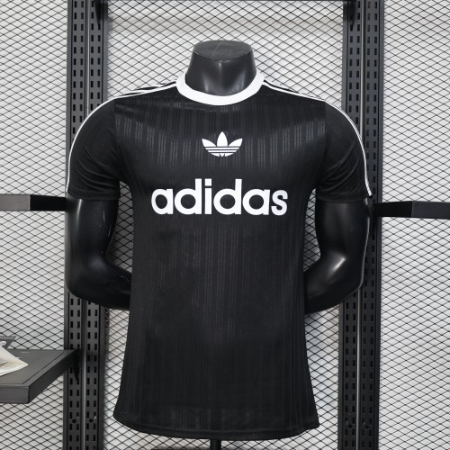2025 AD Soccer Training T-shirt Black Casual Football Shirt