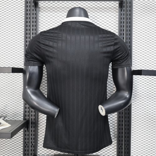 2025 AD Soccer Training T-shirt Black Casual Football Shirt