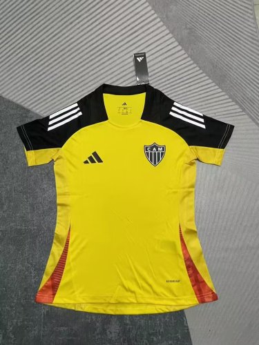 Women 2025-2026 Atletico Mineiro Yellow Soccer Training Jersey Girl Football Shirt