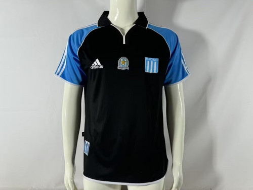Retro Jersey 2000-2001 Argentina Racing Club Away Black Soccer Jersey Vintage Football Shirt