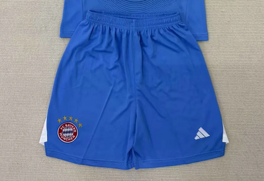 Fan Version 2025-2026 Bayern Munich Blue Soccer Shorts Football Shorts