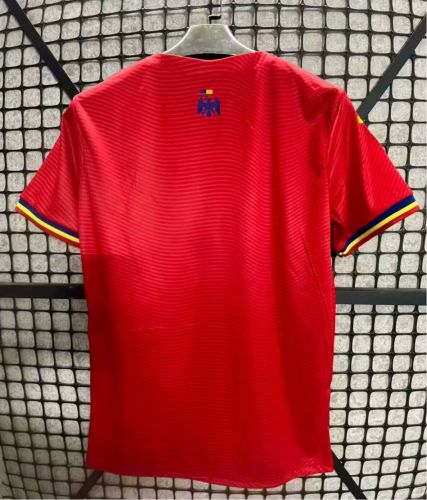 Fan Version 2025 Romania Away Red Soccer Jersey Football Shirt