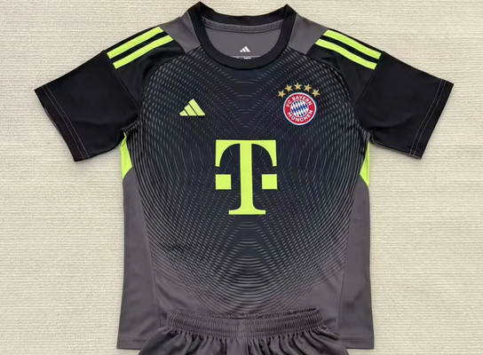 Fan Version 2025-2026 Bayern Munich Black/Grey Goalkeeper Soccer Jersey Bayern Munchen Football Shirt
