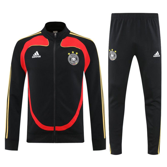 Retro Model 2025-2026 Germany Black Soccer Training Jacket Football Jacket and Pants