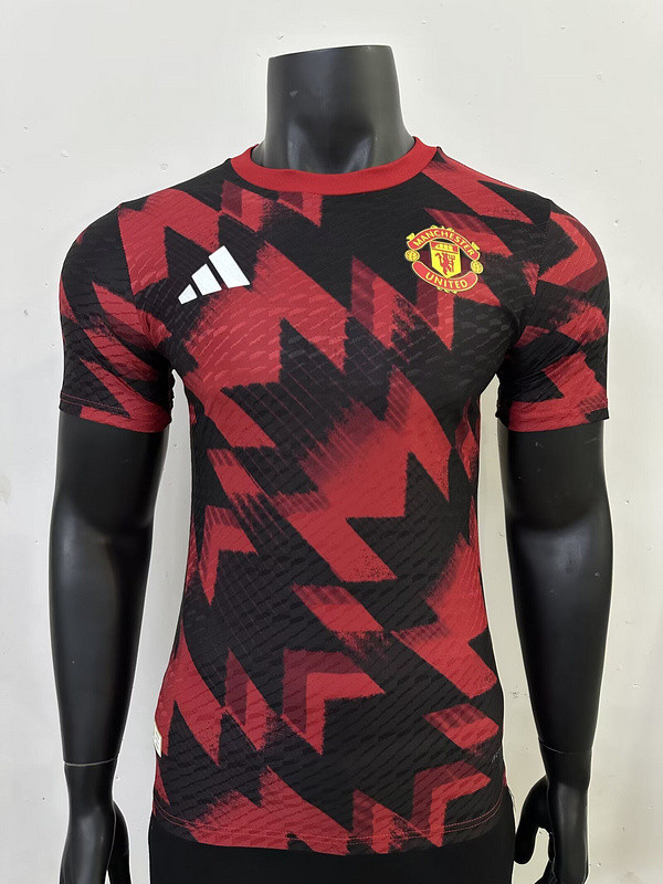 Player Version 2025-2026 Manchester United Red/Black Soccer Training Jersey Man United Football Shirt