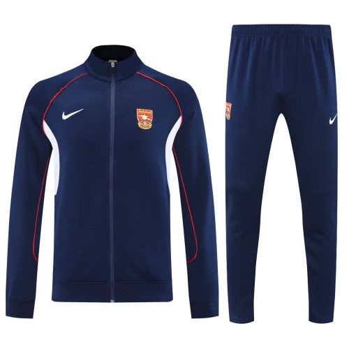 Retro Model 2025-2026 Arsenal Dark Blue/White Soccer Training Jacket Football Jacket and Pants