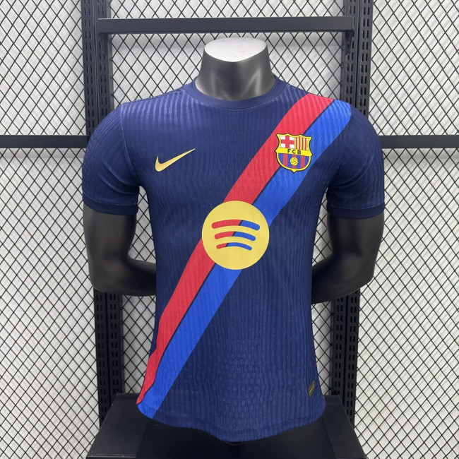 Barca Camisetas de Futbol Player Version 2025-2026 Barcelona Dark Blue Special Edition Soccer Jersey