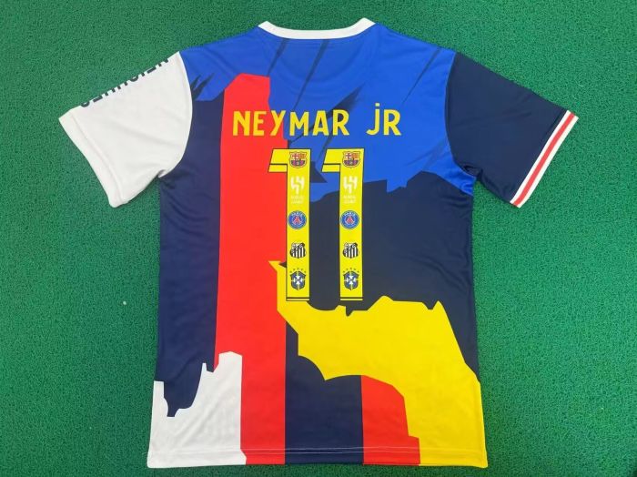 Neymar Jr Team Combine Version 2025-2026 Barcelona Brazil PSG Santos Soccer Jersey Football Shirt