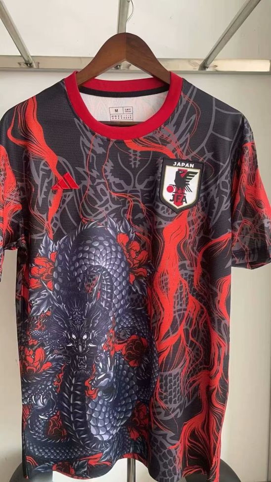 Fan Version 2025 Japan Black/Red Comic Soccer Jersey Football Shirt