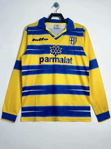 Long Sleeve Retro Jersey 1998-1999 Parma Home Soccer Jersey Vintage Football Shirt