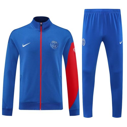 Retro Model 2025-2026 PSG Dark Blue/Red Soccer Training Jacket Paris Football Jacket and Pants
