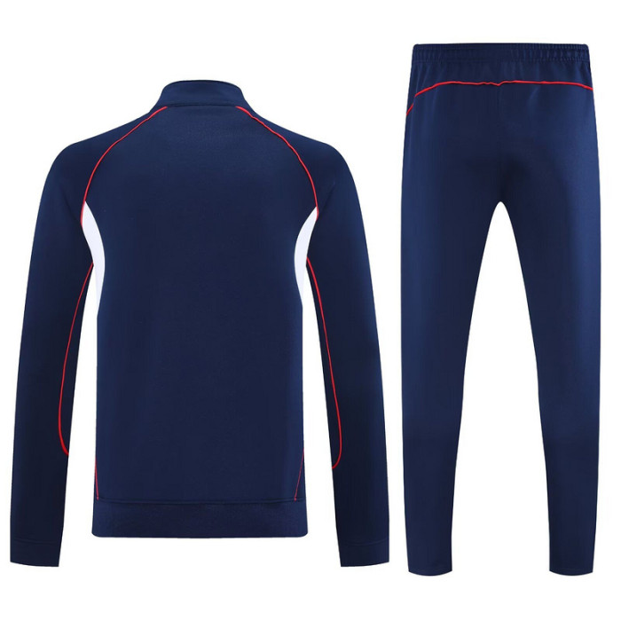 Retro Model 2025-2026 Arsenal Dark Blue/White Soccer Training Jacket Football Jacket and Pants