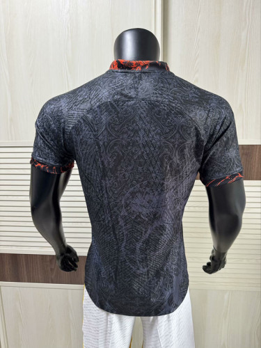 Barca Camisetas de Futbol Player Version 2025-2026 Barcelona Black/Orange Snake Year Special Edition Soccer Jersey