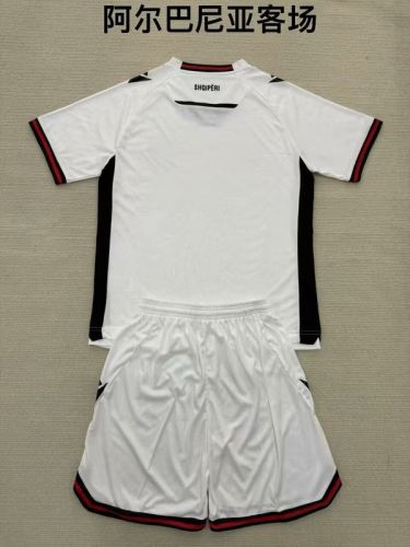 Adult Uniform 2025-2026 Albania Away White Soccer Jersey Shorts Men's Football Kit