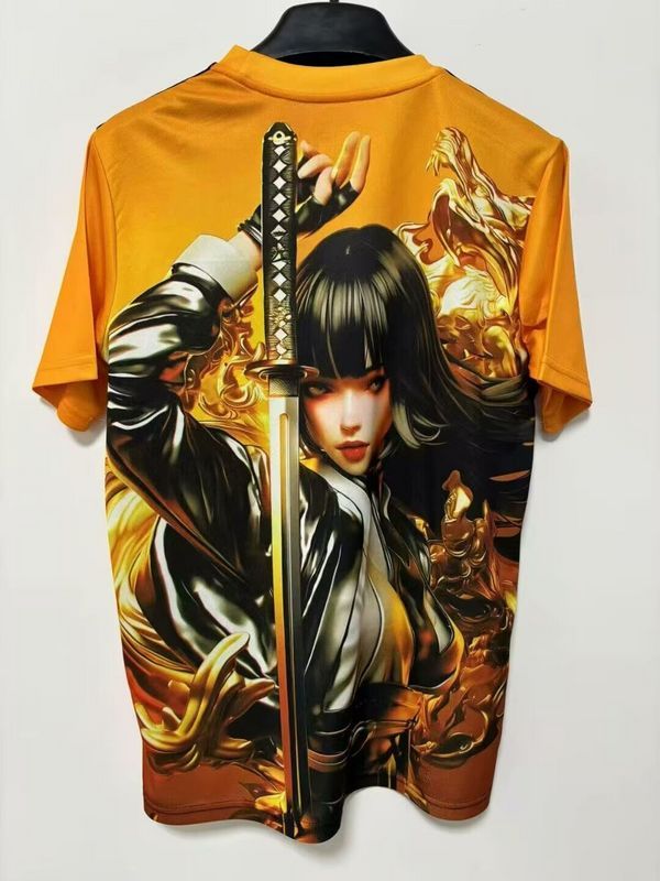 Fan Version 2025 Japan Yellow Comic Soccer Jersey Football Shirt