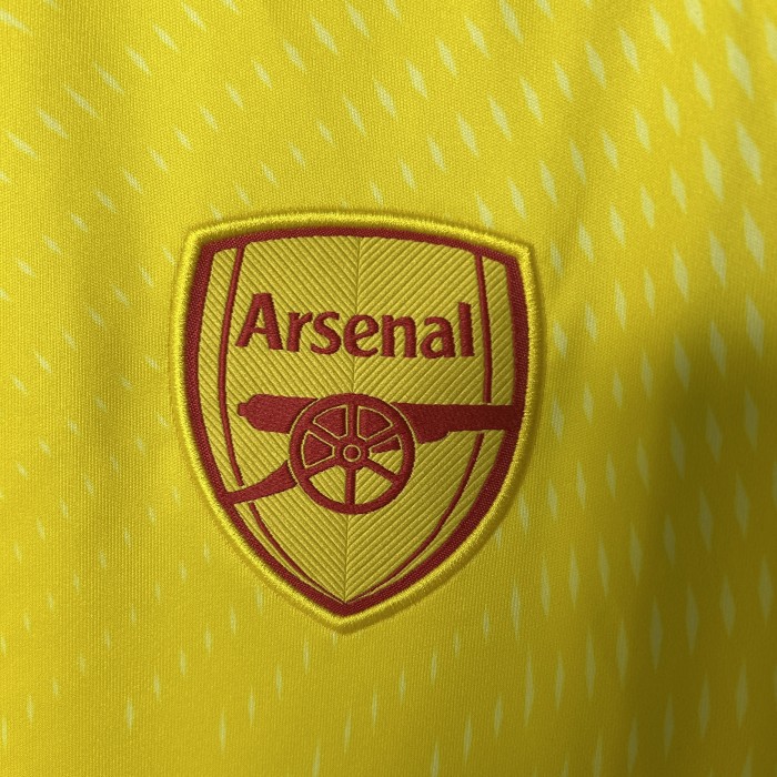Fan Version Arsenal 2025-2026 Yellow Goalkeeper Soccer Jersey Football Shirt