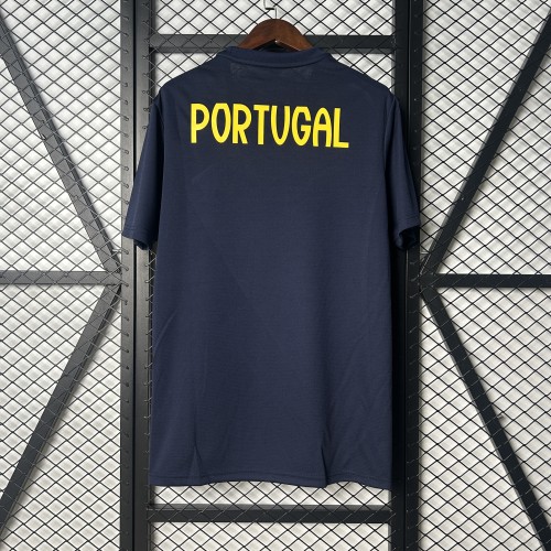 Fan Version 2025 Portugal Dark Blue Soccer Training Jersey Football Shirt