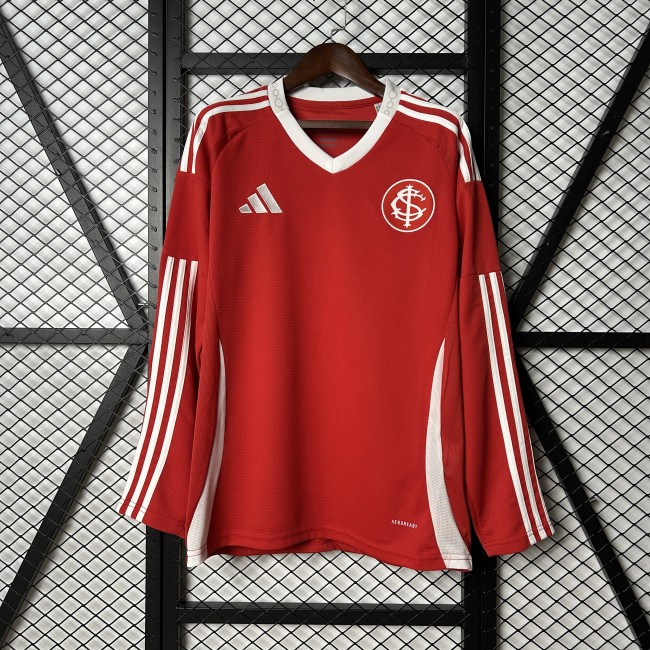 Long Sleeve 2025-2026 Sport Club Internacional Home Soccer Jersey Football Shirt