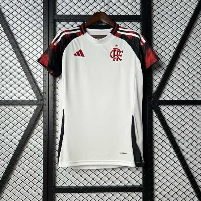 Women Flamengo 2025-2026 Away White Soccer Jersey Girl Football Shirt