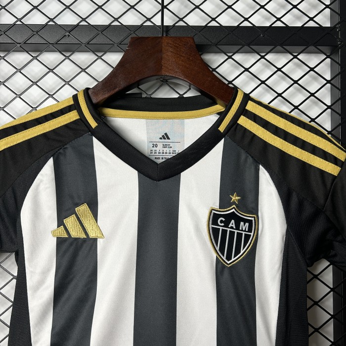Youth Uniform Kids Kit Atletico Mineiro 2025-2026 Home Soccer Jersey Shorts Child Football Set