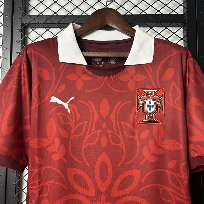 Fan Version 2025 Portugal Red Concept Version Soccer Jersey Football Shirt