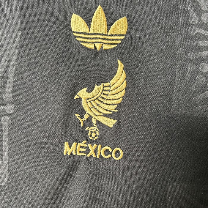 Youth Uniform Kids Kit 2025-2026 Mexico Black Special Edition Soccer Jersey Shorts Child Football Set