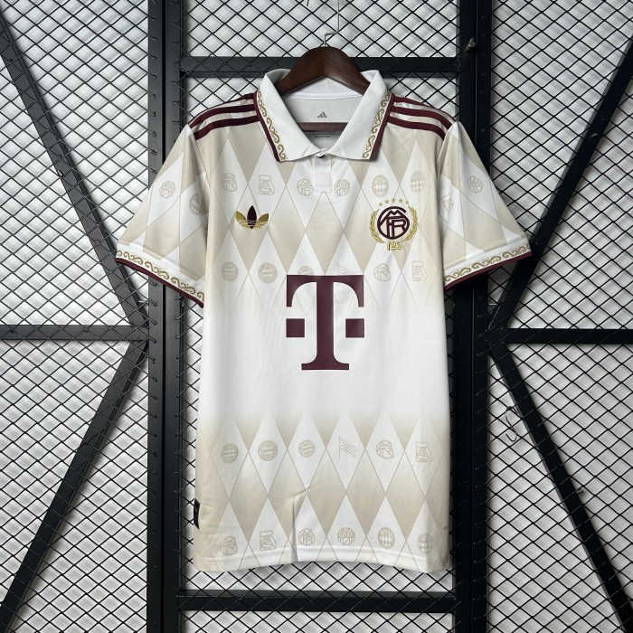 Fan Version 2025-2026 Bayern Munich Special Edition Soccer Jersey Bayern Munchen Beige Football Shirt