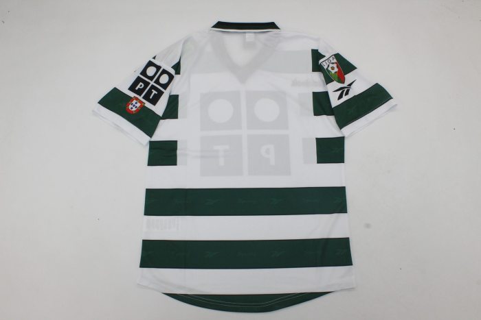 Retro Jersey 2000-2001 Sporting Lisbon Home Soccer Jersey Vintage Football Shirt