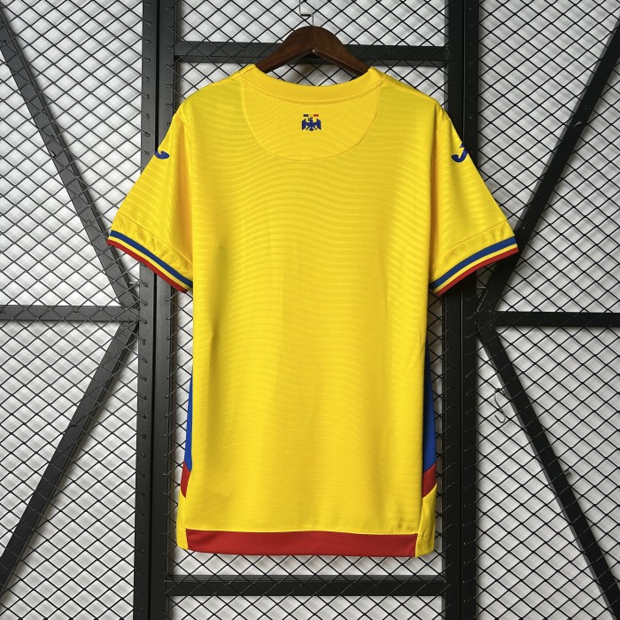Fan Version 2025 Romania Home Soccer Jersey Football Shirt