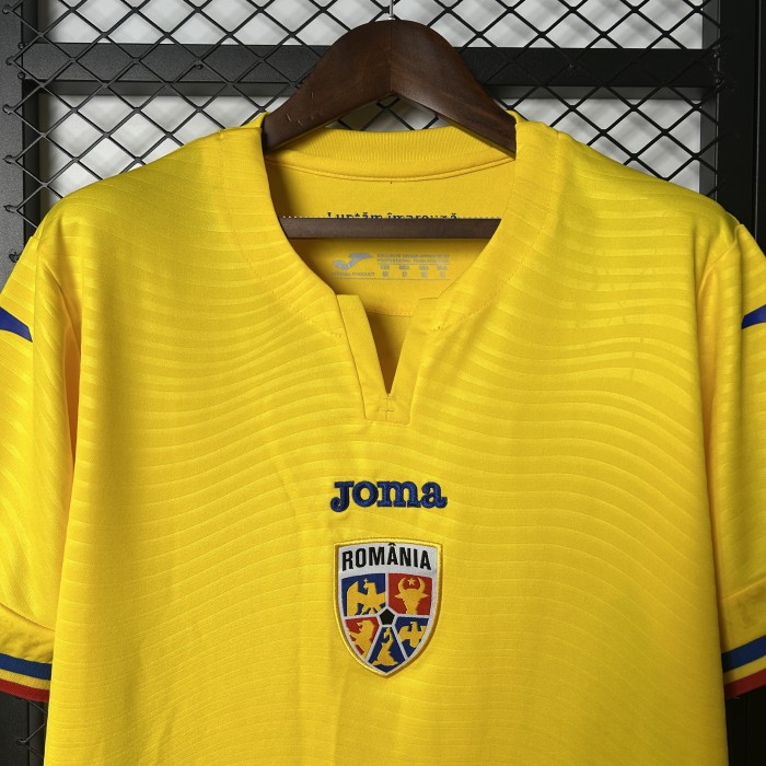 Fan Version 2025 Romania Home Soccer Jersey Football Shirt