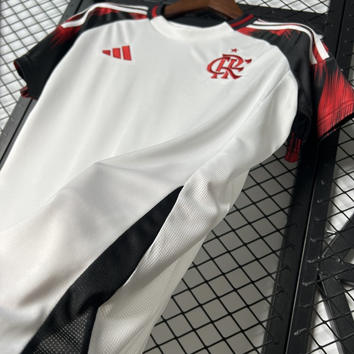 Women Flamengo 2025-2026 Away White Soccer Jersey Girl Football Shirt
