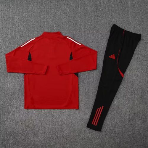 2025-2026 Manchester United Red Soccer Training Sweater and Pants Football Kit