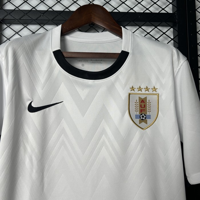 Fan Version Uruguay 2025 Away White Soccer Jersey Football Shirt