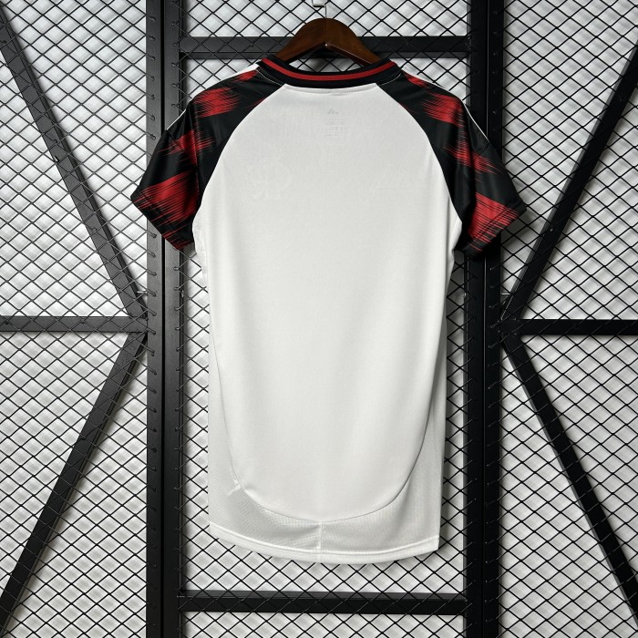 Women Flamengo 2025-2026 Away White Soccer Jersey Girl Football Shirt