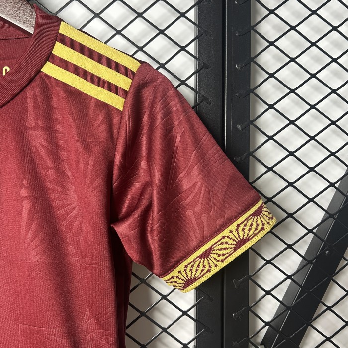 Youth Uniform Kids Kit 2025 Mexico Red Soccer Jersey Shorts Child Football Set