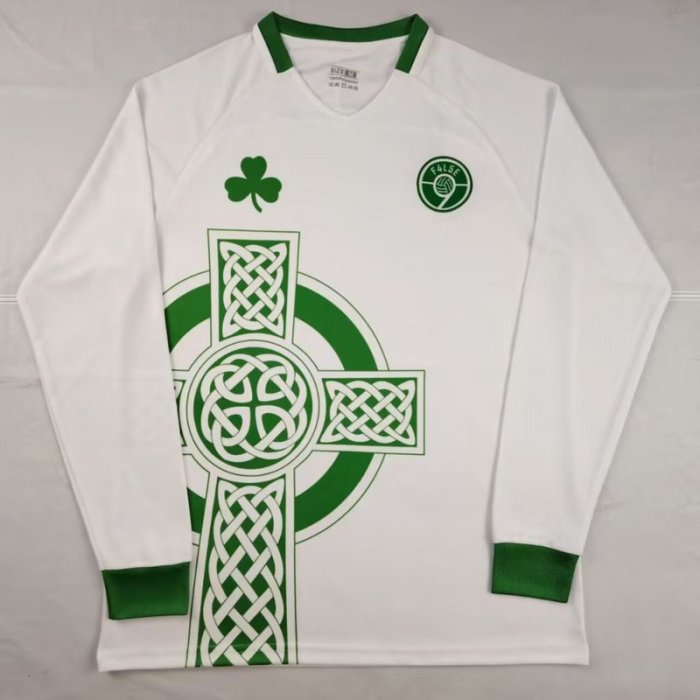 Long Sleeve Fans Version 2025-2026 Club Deportivo Palestino White/Green Soccer Jersey