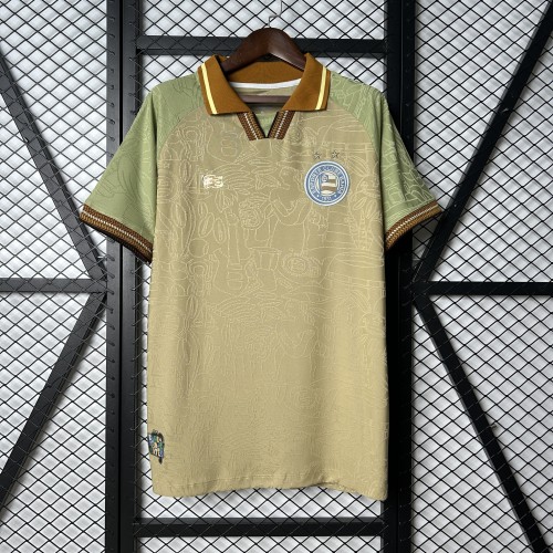 Fan Version 2025-2026 Bahia Beige Special Edition Soccer Jersey Football Shirt