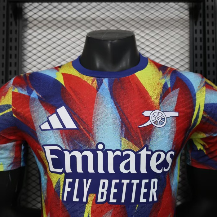 Player Version 2025-2026 Arsenal Colorful Footbal Pre-match Shirt Soccer Training Jersey