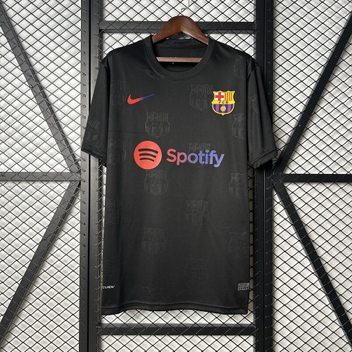 Barca Camisetas de Futbol Fans Version 2025-2026 Barcelona Black Special Edition Soccer Jersey