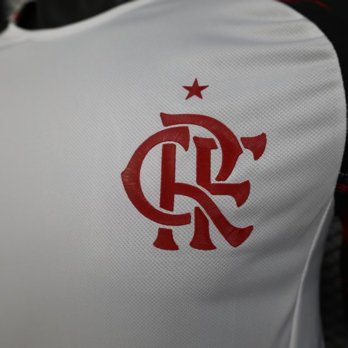 without Sponor Logo Player Version 2025-2026 Flamengo Away White Soccer Jersey Football Shirt