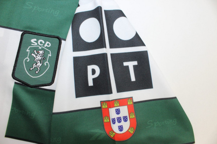Retro Jersey 2000-2001 Sporting Lisbon Home Soccer Jersey Vintage Football Shirt
