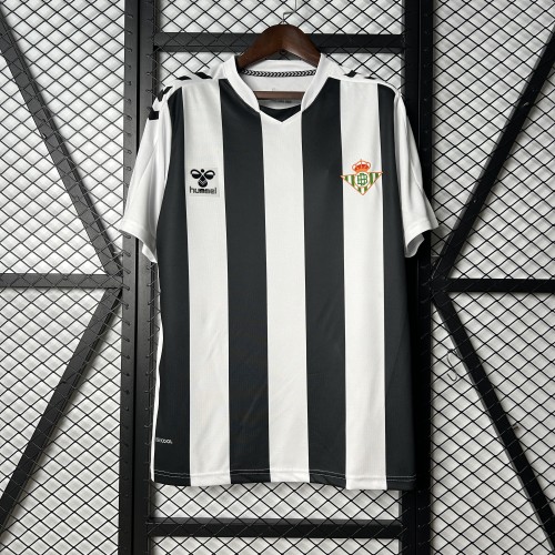 Fan Version 2025-2026 Real Betis Black/White Soccer Jersey Football Shirt