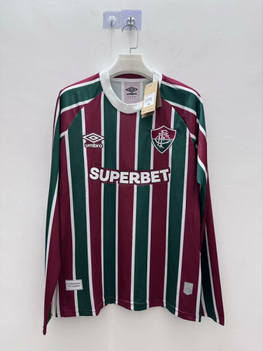 Long Sleeve Fan Version 2025-2026 Fluminense Home Soccer Jersey Football Shirt