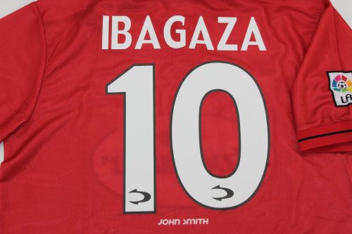 with LFP Patch Retro Jersey 2000-2001 Mallorca IBAGAZA 10 Home Soccer Jersey Vintage Football Shirt