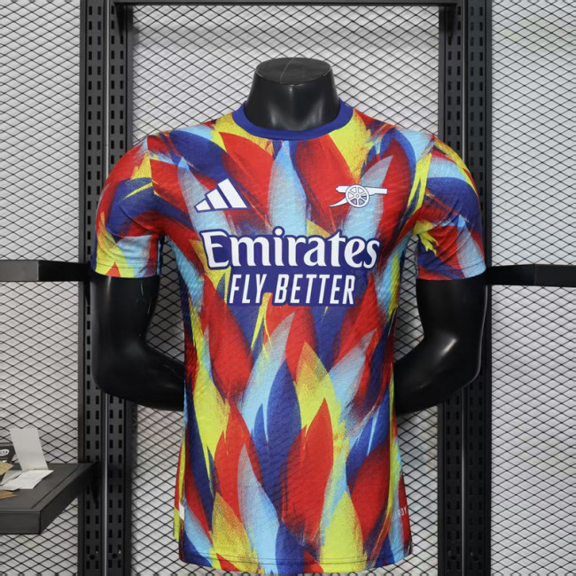 Player Version 2025-2026 Arsenal Colorful Footbal Pre-match Shirt Soccer Training Jersey