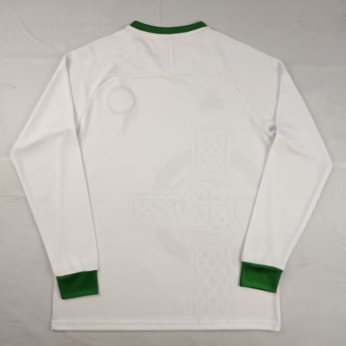 Long Sleeve Fans Version 2025-2026 Club Deportivo Palestino White/Green Soccer Jersey