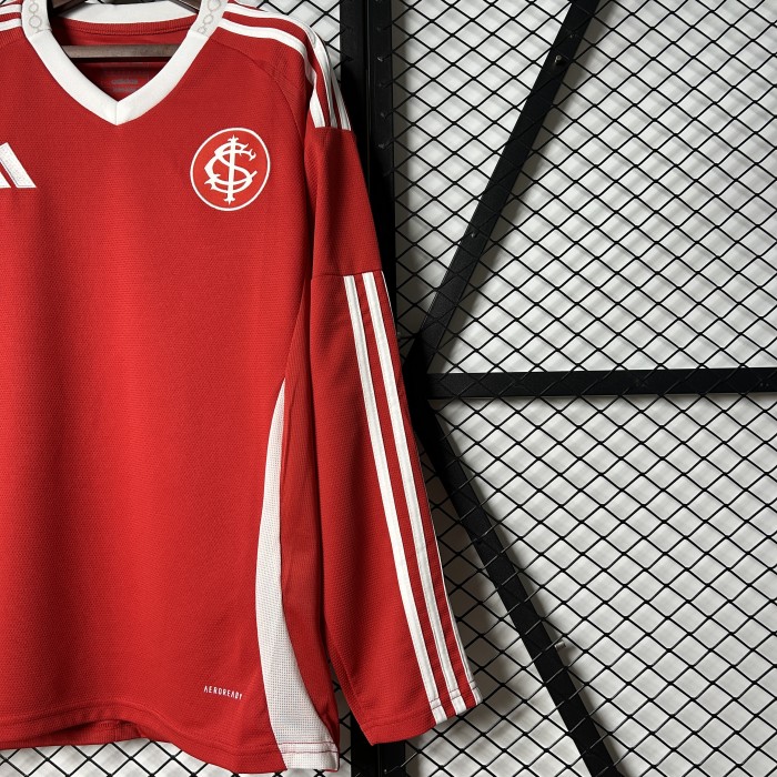 Long Sleeve 2025-2026 Sport Club Internacional Home Soccer Jersey Football Shirt