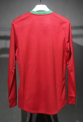 Player Version Long Sleeve Retro Shirt 2016 Portugal Home Soccer Jersey Vintage Football Shirt